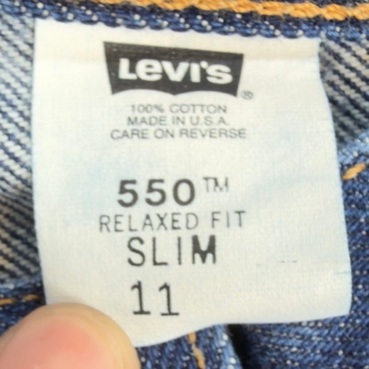 Levi's 550 Boys 11 Slim Medium Wash Vintage 90s Relaxed Jeans Made in USA