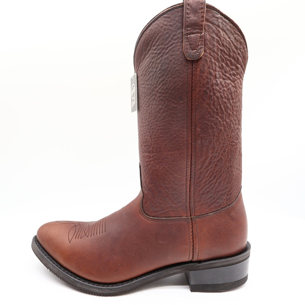 Double H Vintage 90s Western Boots Mens 12 D Brown Leather Cowboy 3203 USA NIB