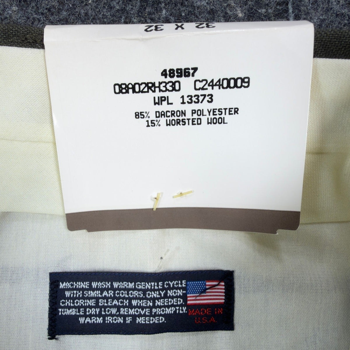 Glen Oaks Vintage 90s Dress Pants Mens 32x32 Olive Pleated Wool Blend NWT