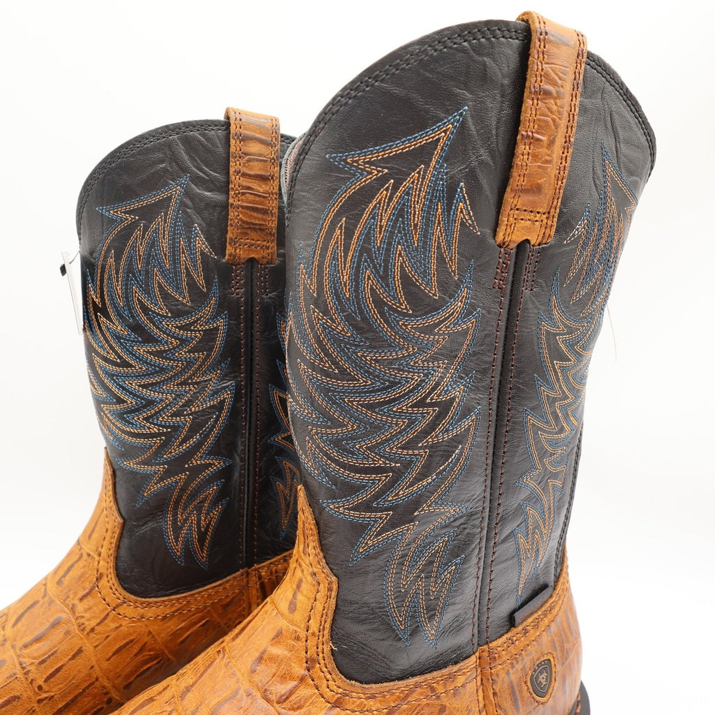 Ariat WorkHog Comp Toe Boots Mens 12 Distressed Brown Hornback Leather NIB