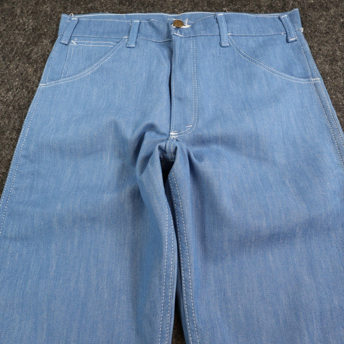 Key Vintage 70s Boot Cut Jeans Mens 32 Blue Cotton Stretch USA Made NOS NWT - take2supply