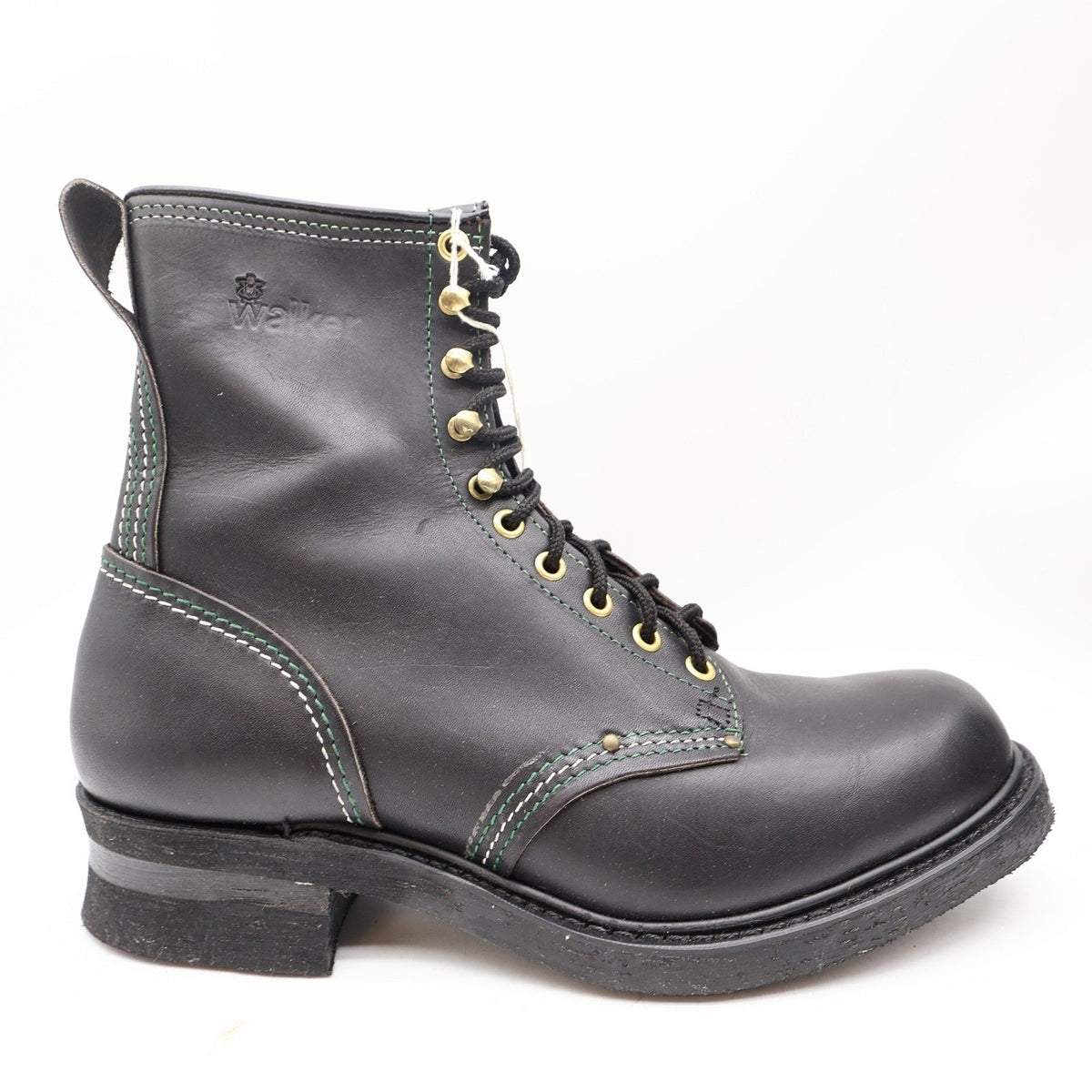 Walker Vintage 80s Work Boots Mens 10 EE Black Leather NIB NWT USA Made 1255