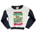 Vintage 80s TMNT Sweatshirt Kids Small 4 Green Raglan Made in USA 1989