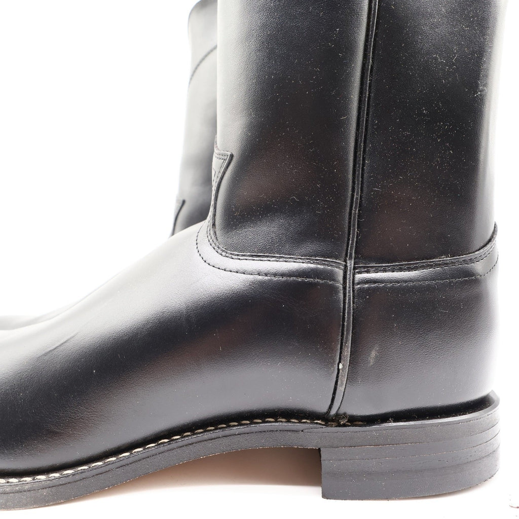 Justin Vintage Roper Boots Mens 11 D Black Leather Deadstock 3702M