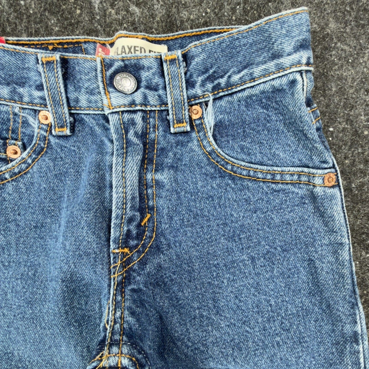 Levi's Vintage 90s Boys 4 Regular 550 Relaxed Fit Jeans Blue Denim NWT
