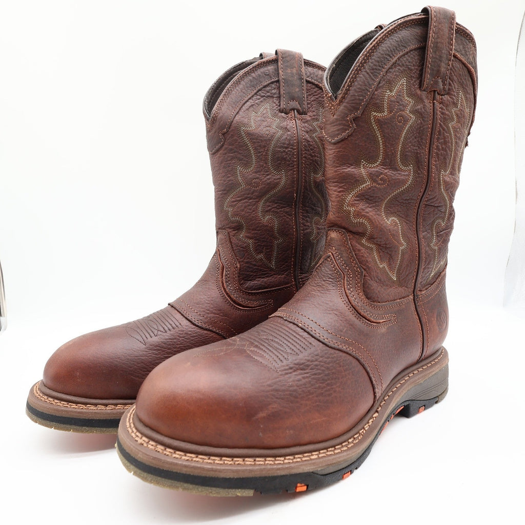 Double-H Modern Roper Boots Mens 10.5 D Brown Leather Composite Toe DH5133 NWT
