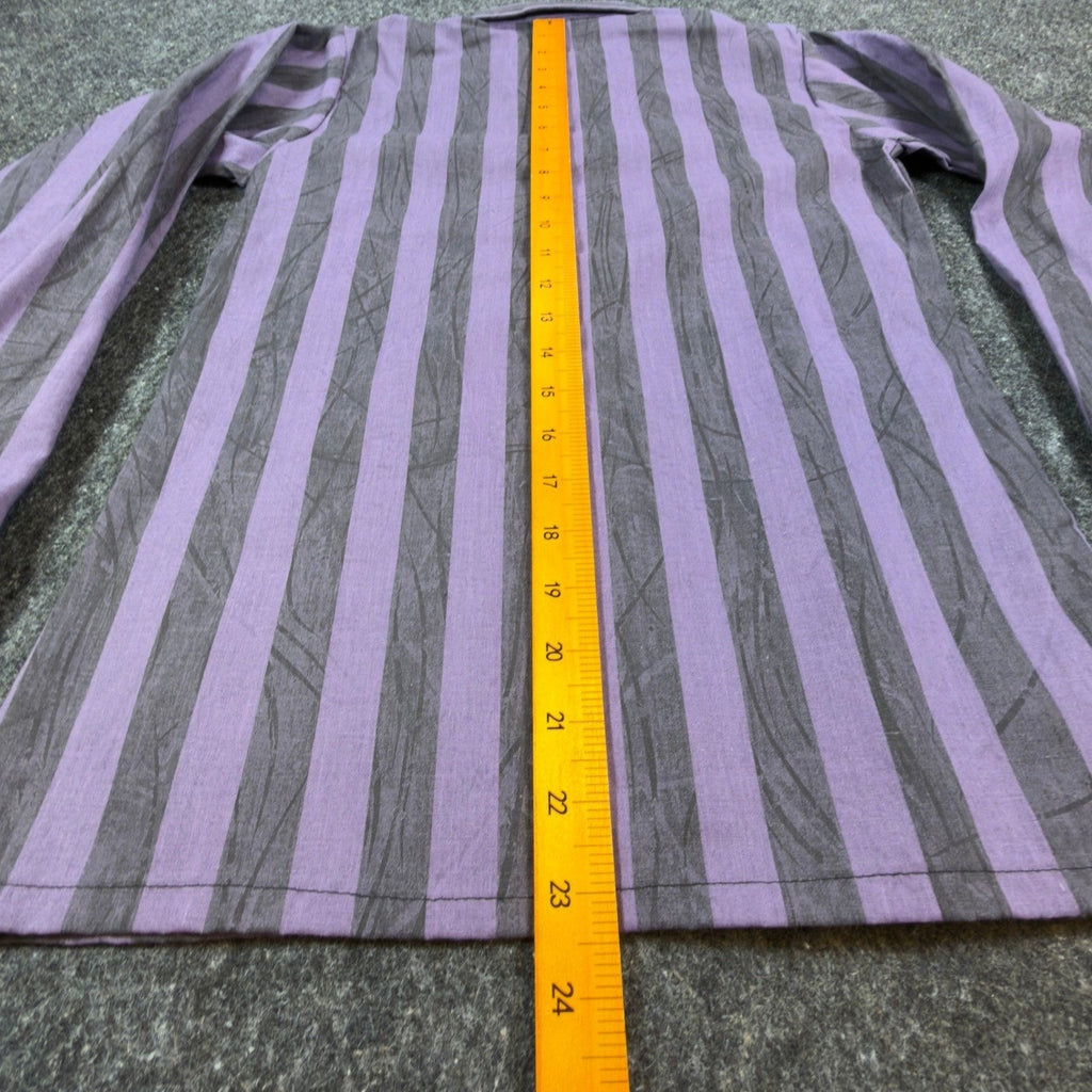 Sands Point Vintage 80s Shirt Boys 14 Purple Grey Striped USA