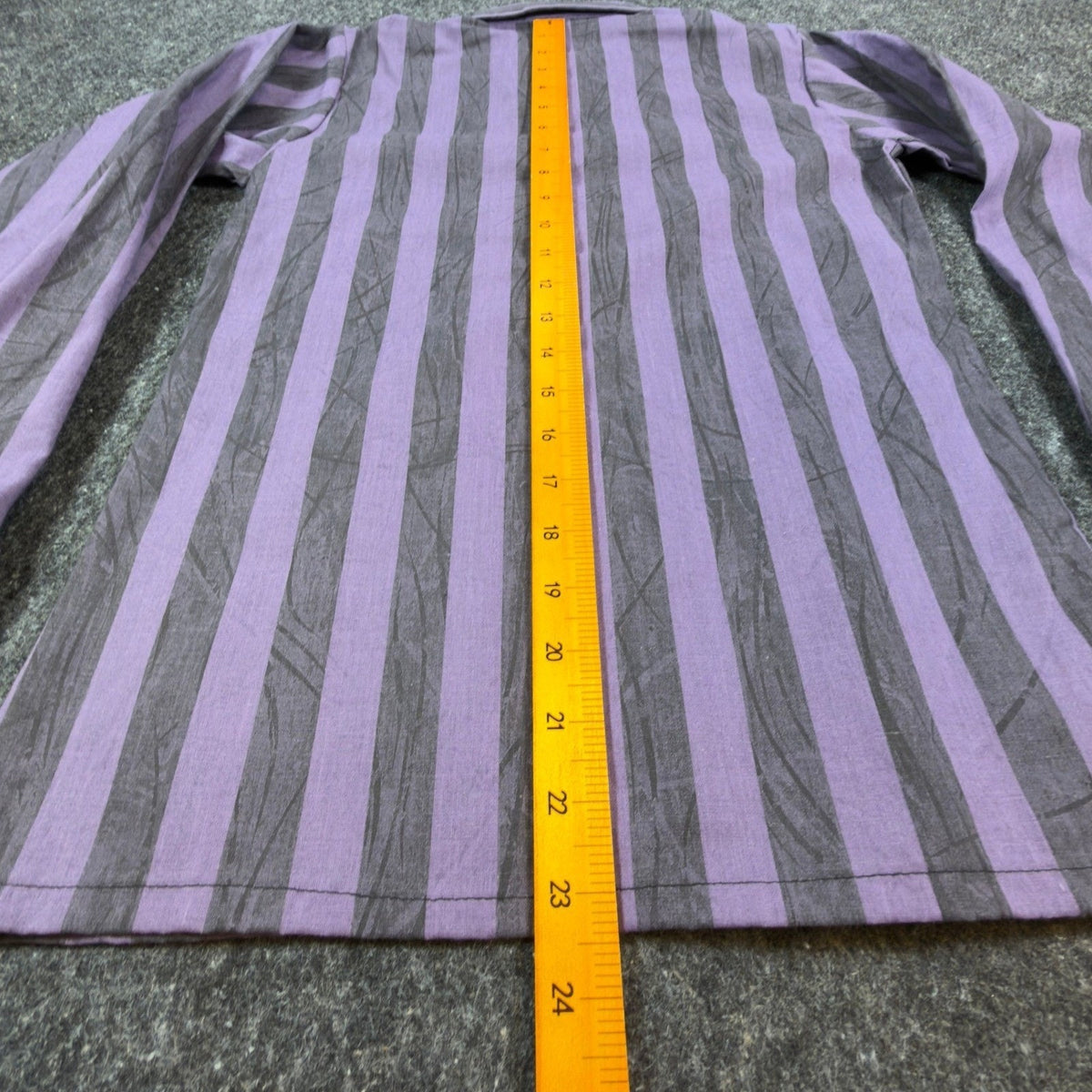 Sands Point Vintage 80s Shirt Boys 14 Purple Grey Striped USA
