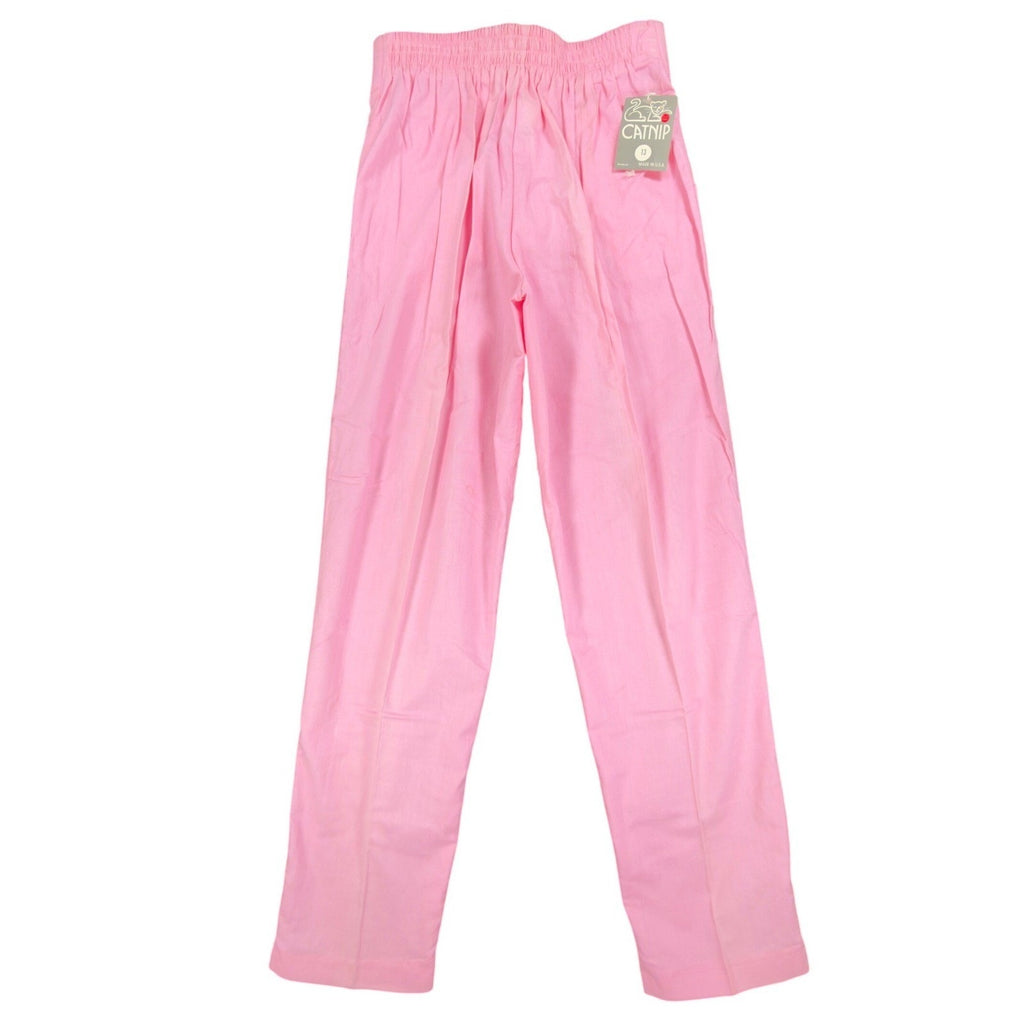 Catnip Vintage 80s High Waist Pleated Pants Womens 13 Pink Cotton NWT USA - take2supply