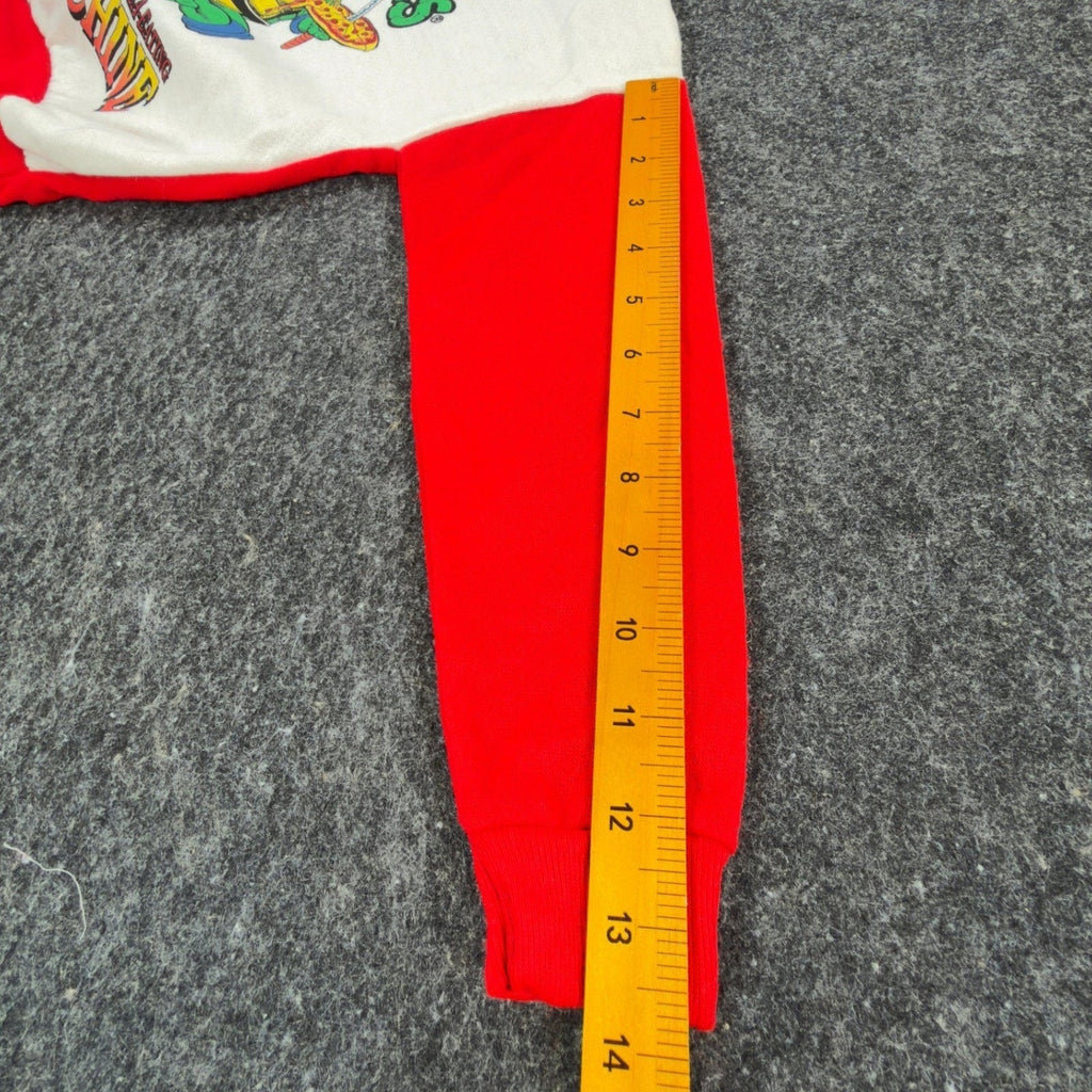 Vintage TMNT Sweatshirt Kids Medium 5-6 Red Raglan USA 1989