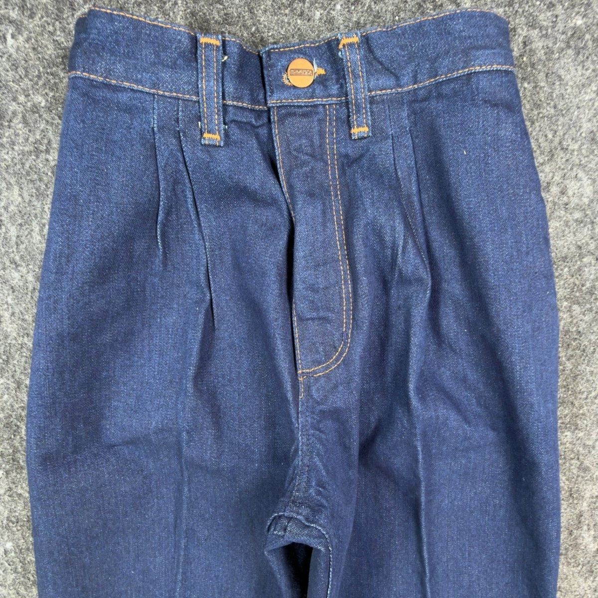 Maverick 80s Vintage Pleated Jeans Junior 5 Blue Cotton NWT Made in USA