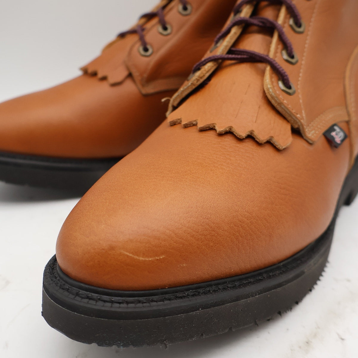 Justin Work Boots Mens 12 EE 8" Copper Caprice Leather USA Made 762 New