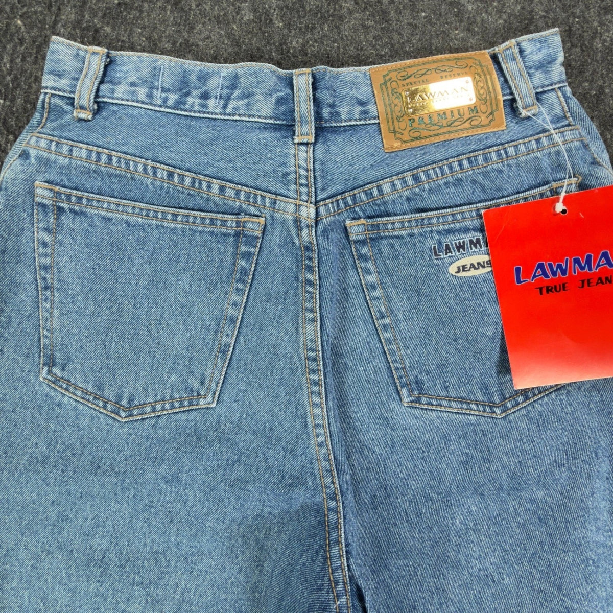 Lawman Vintage 90s Denim Shorts Womens 7 Blue Cotton NWT Deadstock High Rise - take2supply