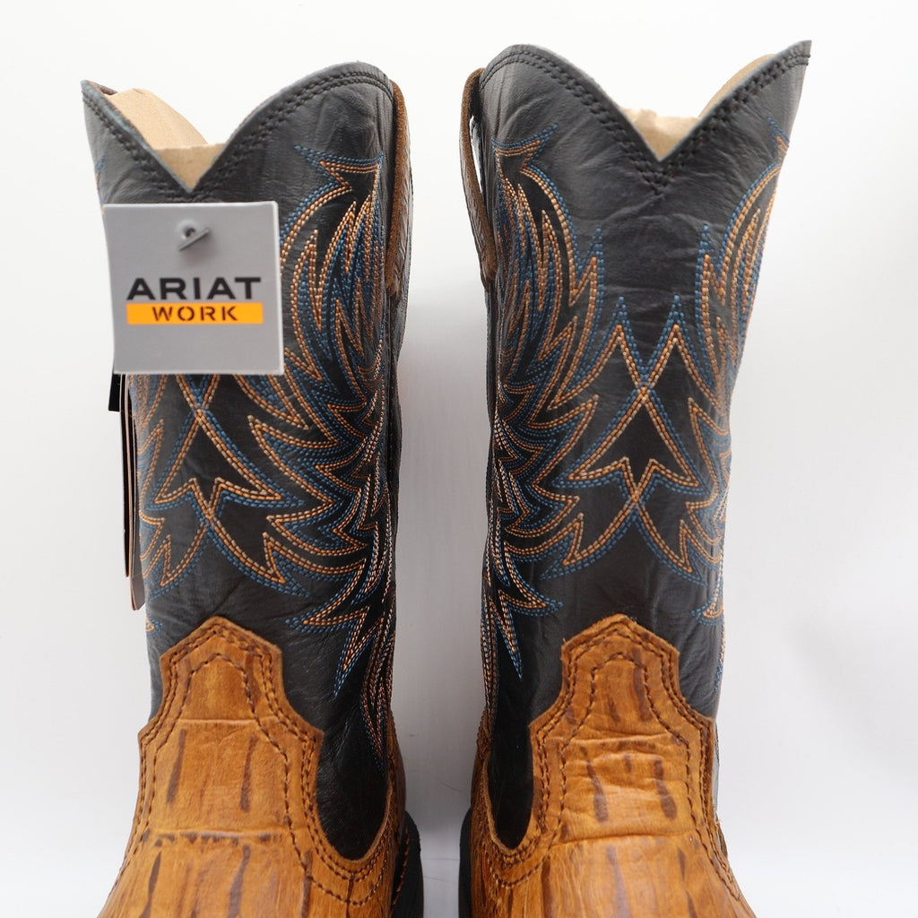 Ariat WorkHog Comp Toe Boots Mens 12 Distressed Brown Hornback Leather NIB