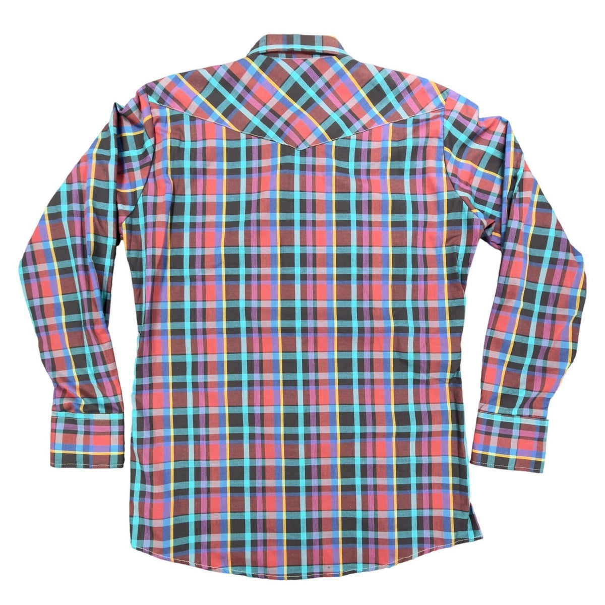 Saddle King Vintage Pearl Snap Shirt Mens 15.5 35 Multicolor Plaid NWT USA Made - take2supply