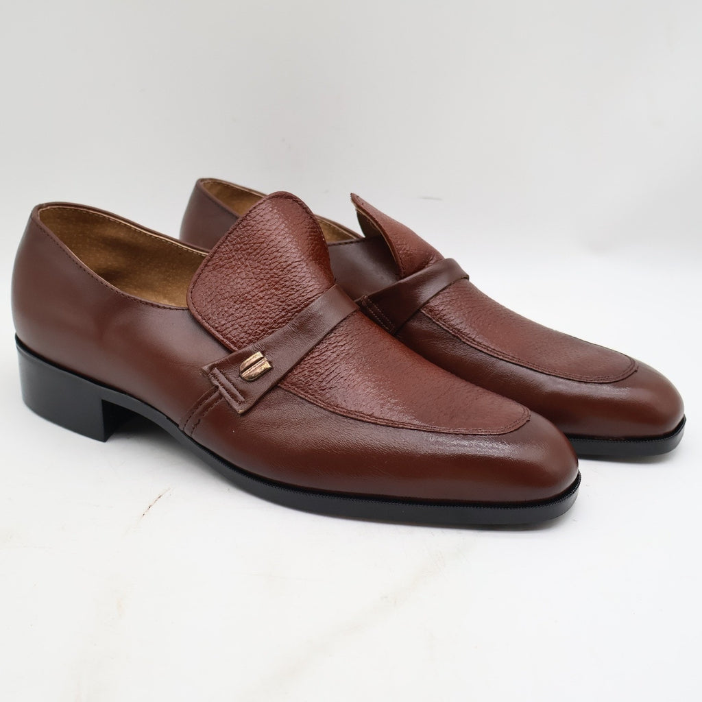 Vintage 70s Barclay Endicott Johnson 95182 Brown Leather Slip-On Loafers Men's 12D USA