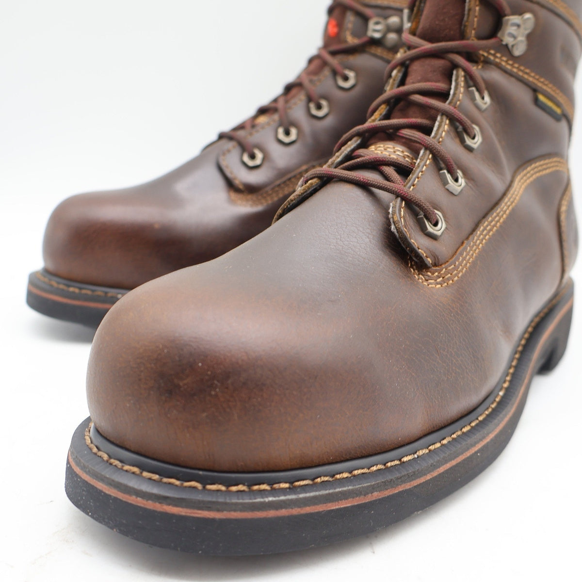 Wolverine Brek 8" Work Boots Mens 12 Brown Leather Steel Toe Waterproof W10082 - take2supply