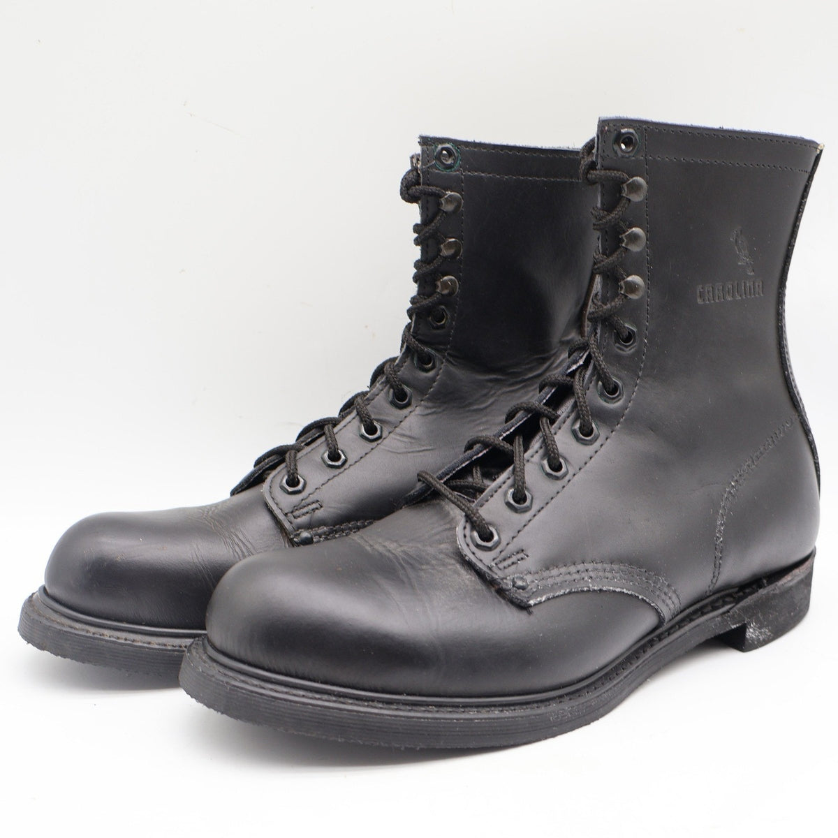 Carolina 849 Work Boots Mens 10.5 D Vintage Made in USA Black Leather Deadstock