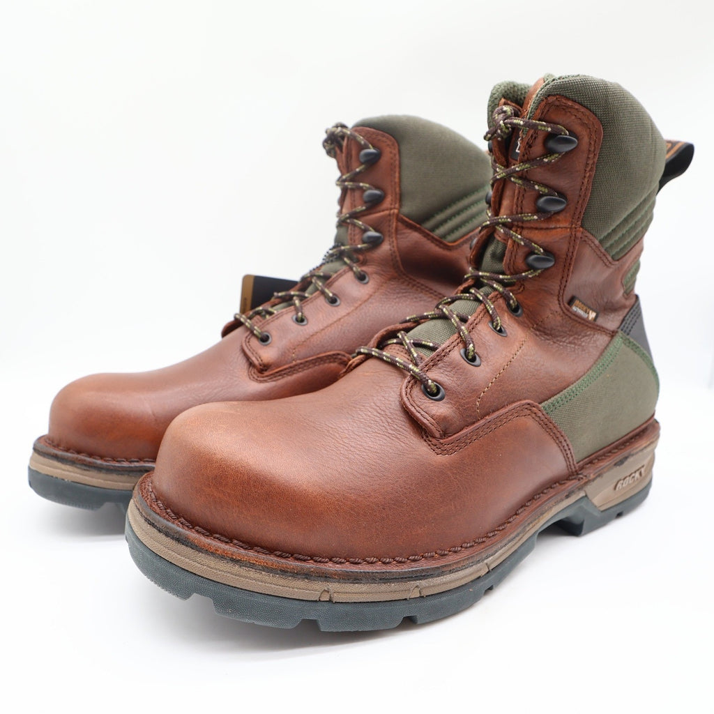 Rocky Fieldlite 8" Hunting Boots Mens 10M Brown Leather Insulated Waterproof NEW - take2supply