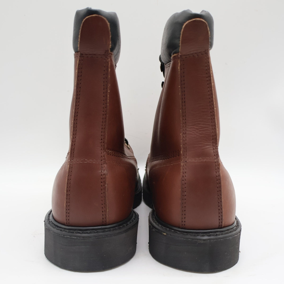 Carolina Work Boots Mens 11 D Vintage Brown Leather Made in USA Stock 895 Y2K