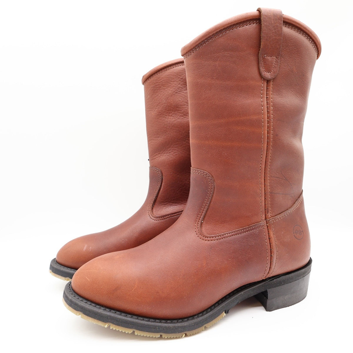 Double-H Ranch Wellington Boots Mens 8.5 D Brown Leather Gore-Tex NWT 2580
