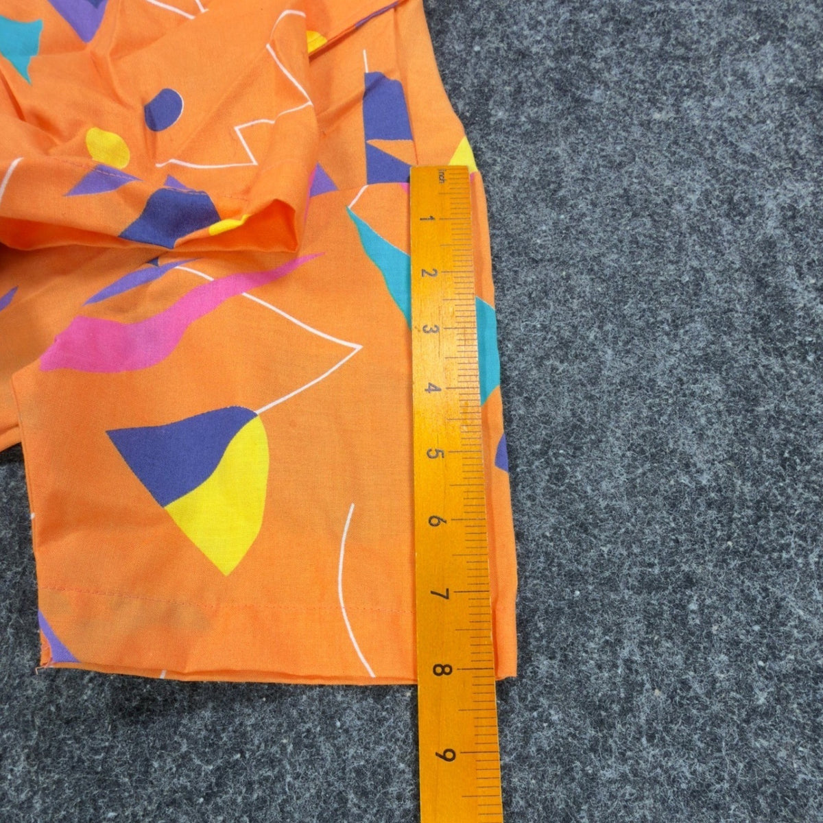 Wrangler Coolers Vintage 80s Geometric Shirt Boys Large Orange Cotton NWT - take2supply