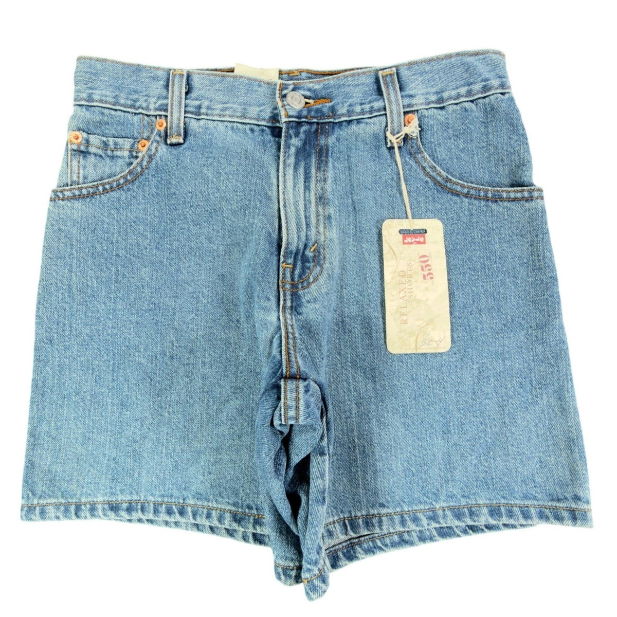 Levi's Y2K 550 Relaxed Shorts Misses 4 Blue Cotton Denim NWT Deadstock