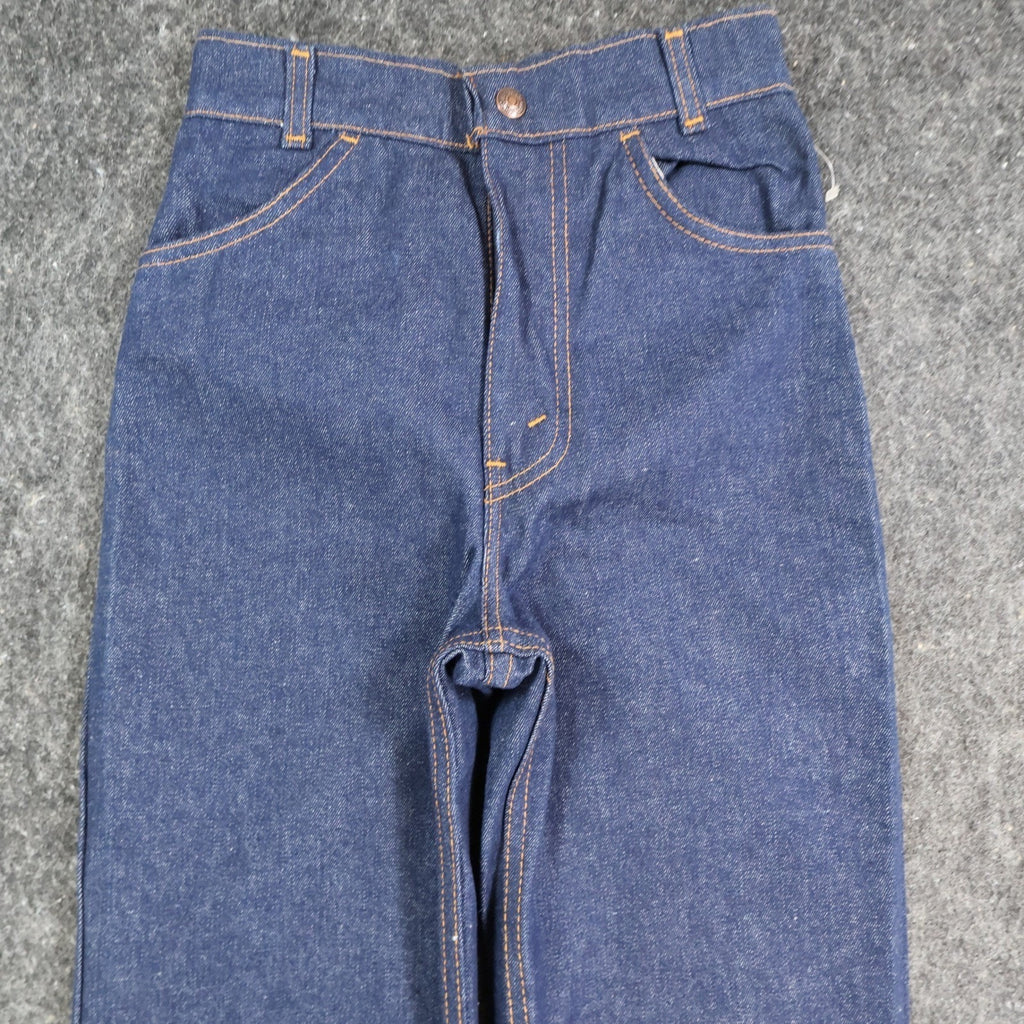 Levi's Vintage 70s Orange Tab Jeans Girls 14 Slim Blue Denim NOS 24x32 - take2supply