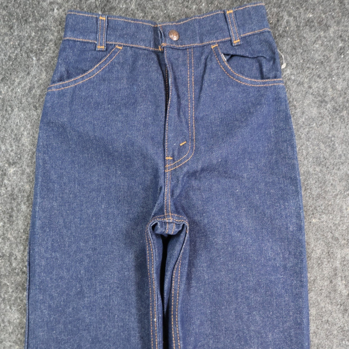Levi's Vintage 70s Orange Tab Jeans Girls 14 Slim Blue Denim NOS 24x32 - take2supply