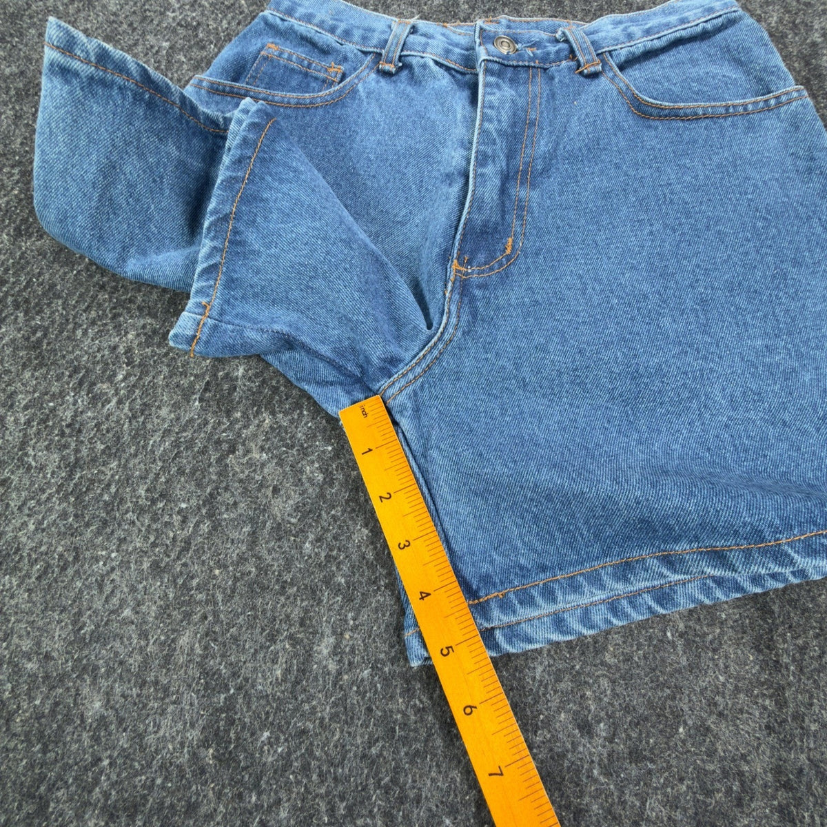 Boom Boom Vintage 90s Denim Shorts Womens 11/12 Blue Cotton NWT Made in USA - take2supply
