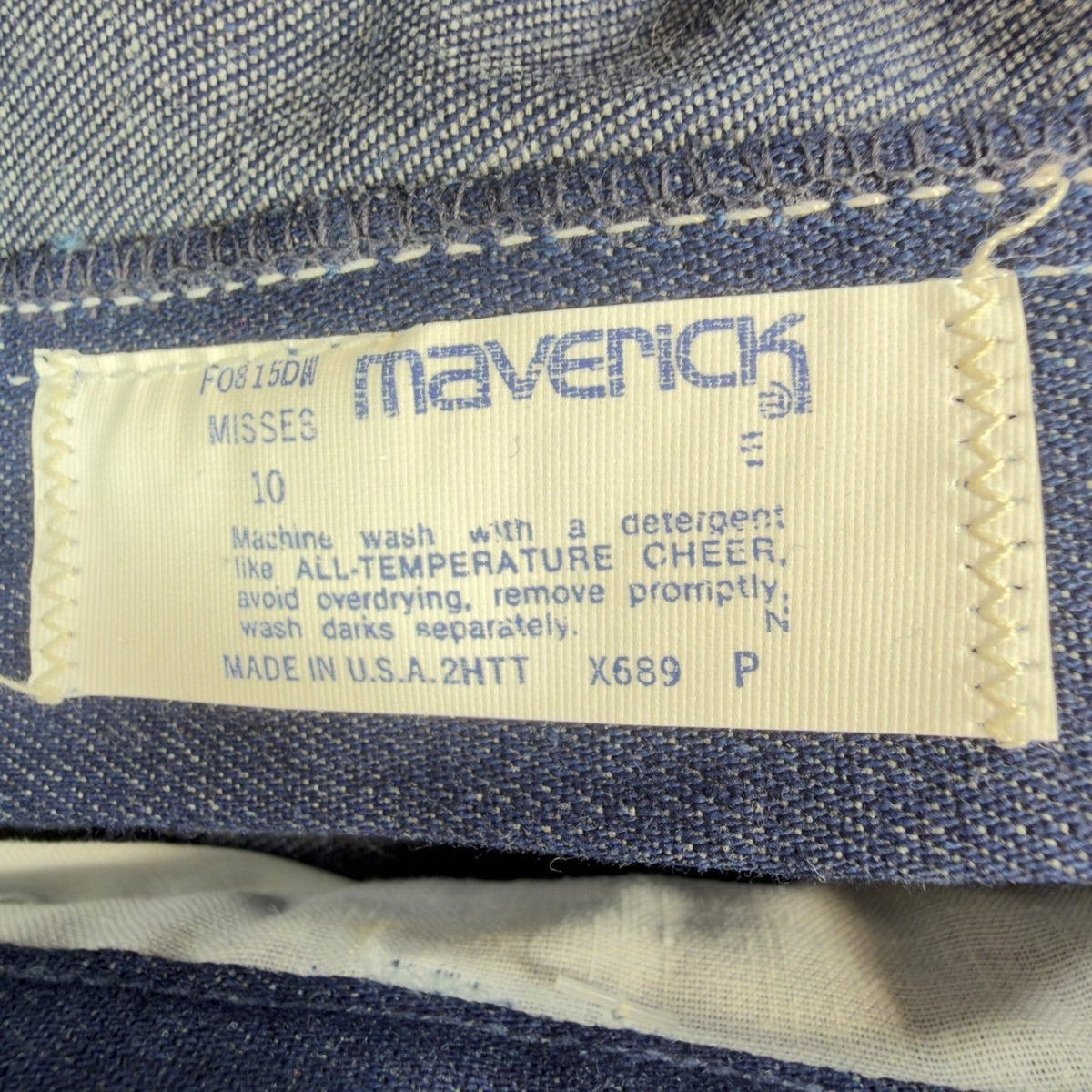 Lady Maverick Vintage 70s Jeans Women 10 Blue Denim High Waist NWT USA Made