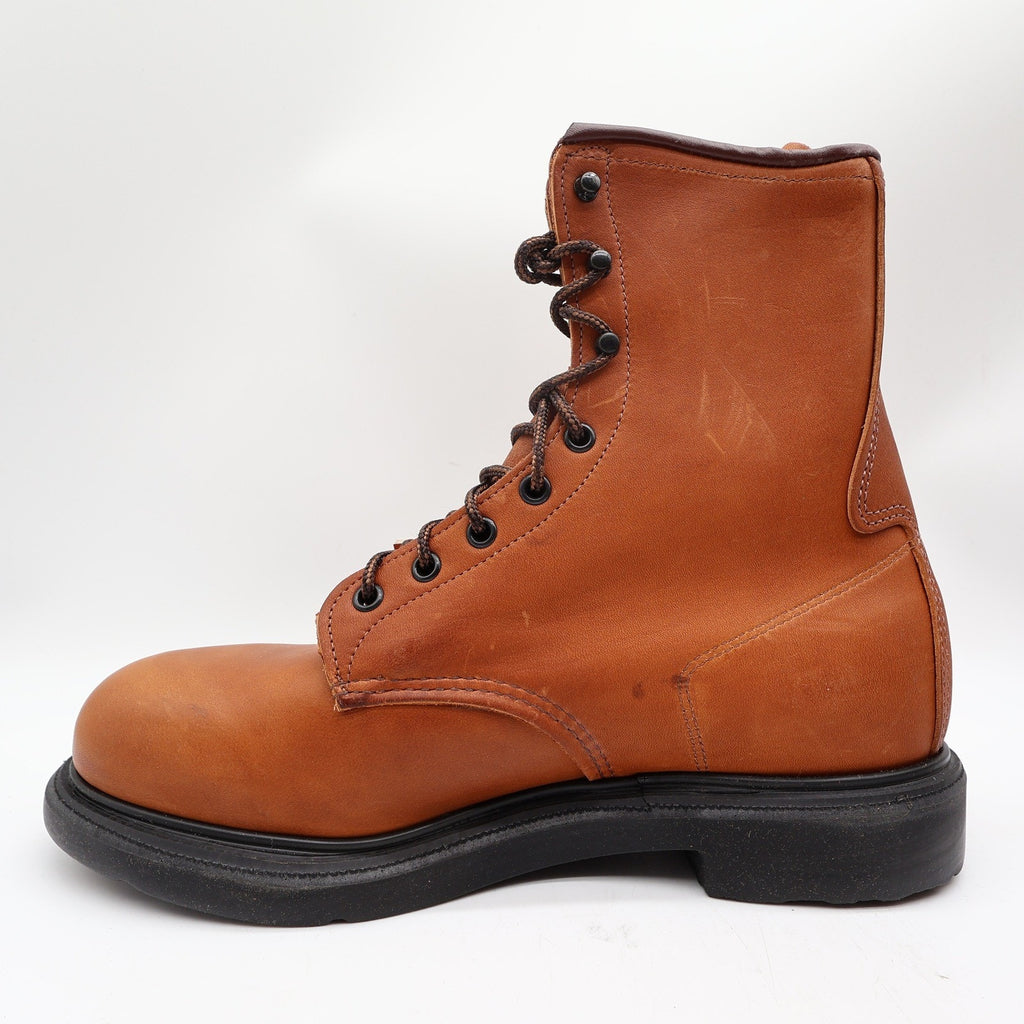 Red Wing 942 Comfort Force Boots Mens 9.5 D Tan Leather Deadstock NWT USA Made