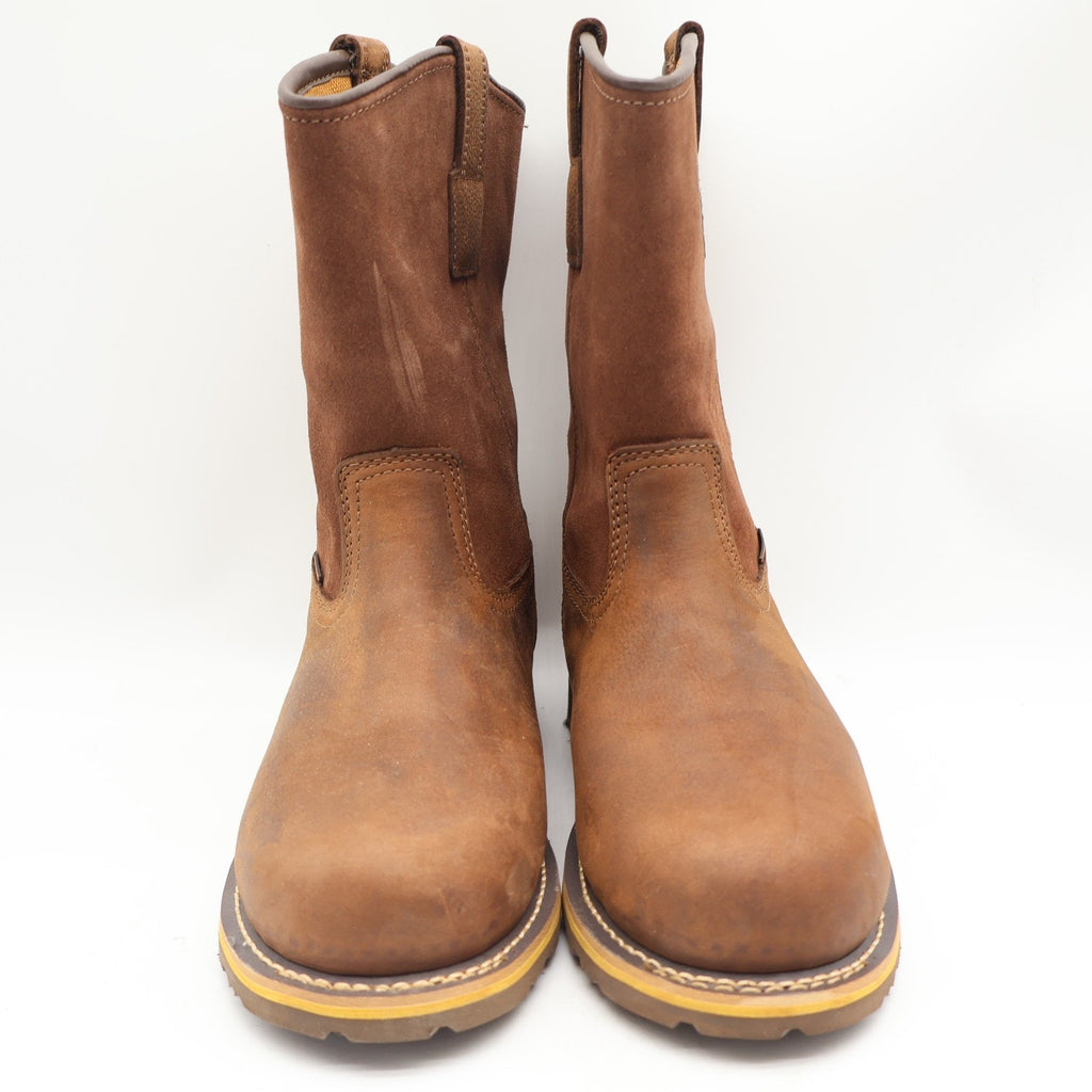 Carhartt Waterproof Pull-On Work Boot Mens 9 Brown Leather Soft Toe CMP1053 - take2supply