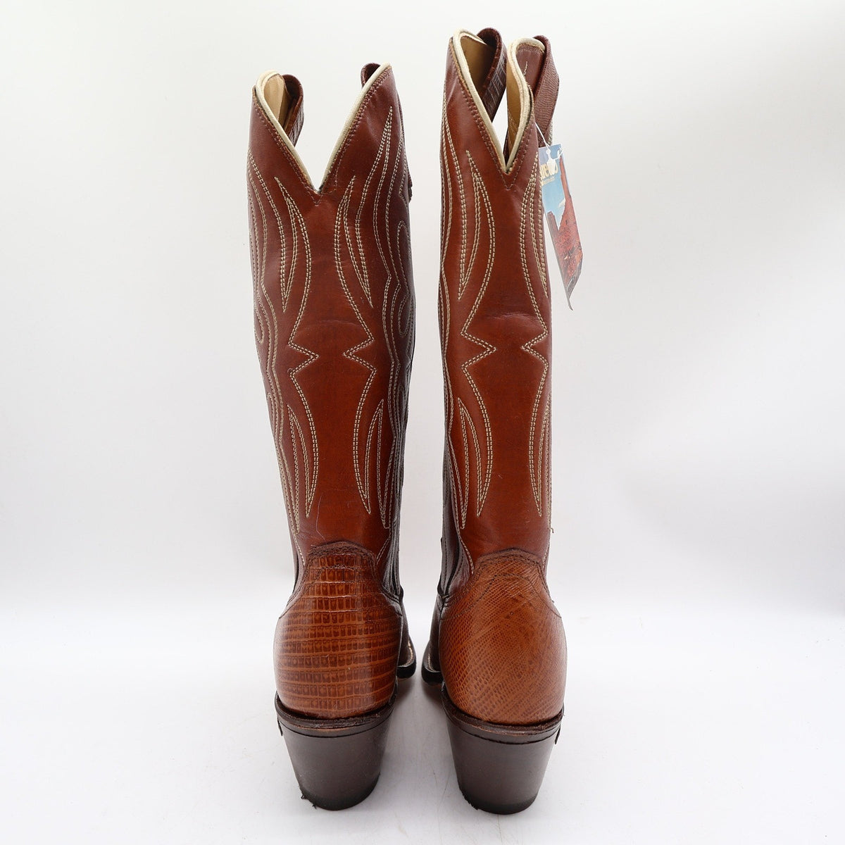 Vintage Laredo Lizard Embossed Leather Western Boots Women 5.5 B Box NWT