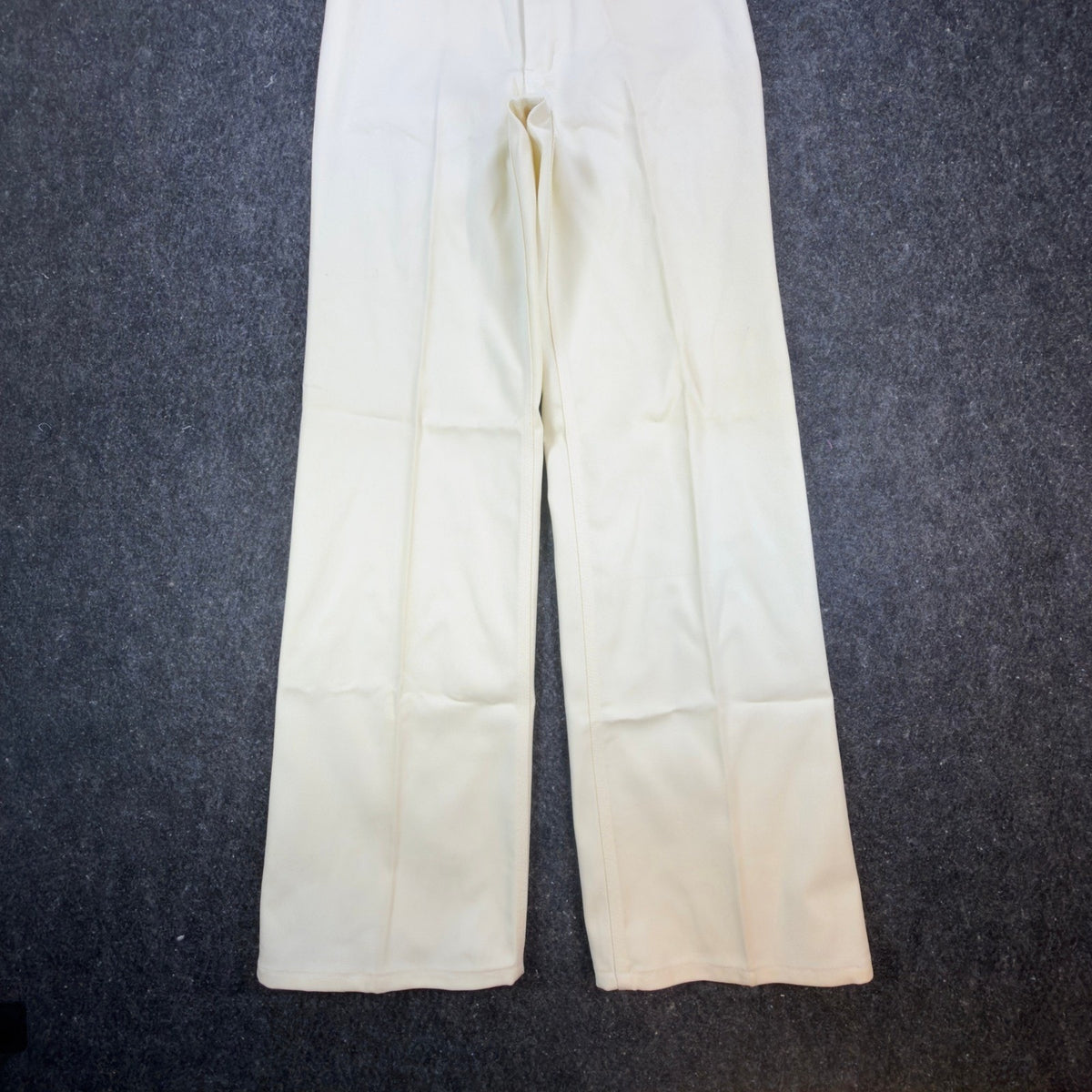 Lady Maverick Pants Womens 12 Vintage 70s Cream High Rise Wide Leg Deadstock NWT