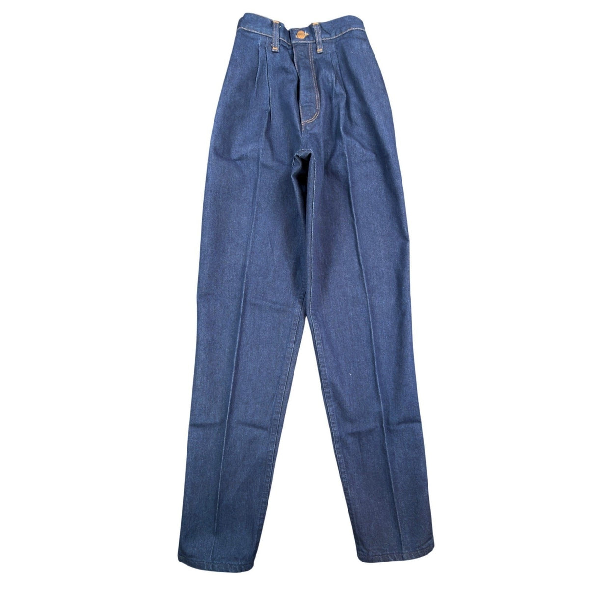Maverick 80s Vintage Pleated Jeans Junior 5 Blue Cotton NWT Made in USA