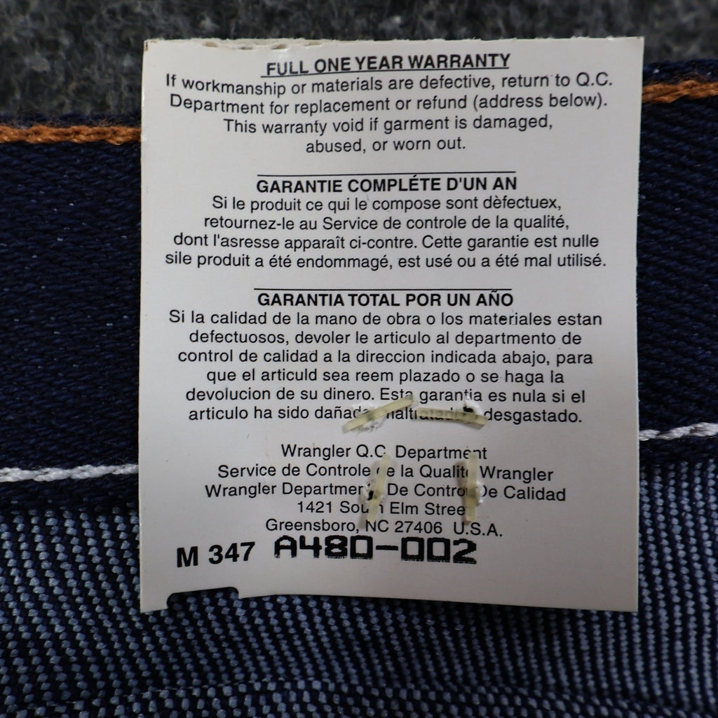 Wrangler Vintage 80s Cowboy Cut Jeans Mens 36x34 Stretch USA Made NOS NWT - take2supply