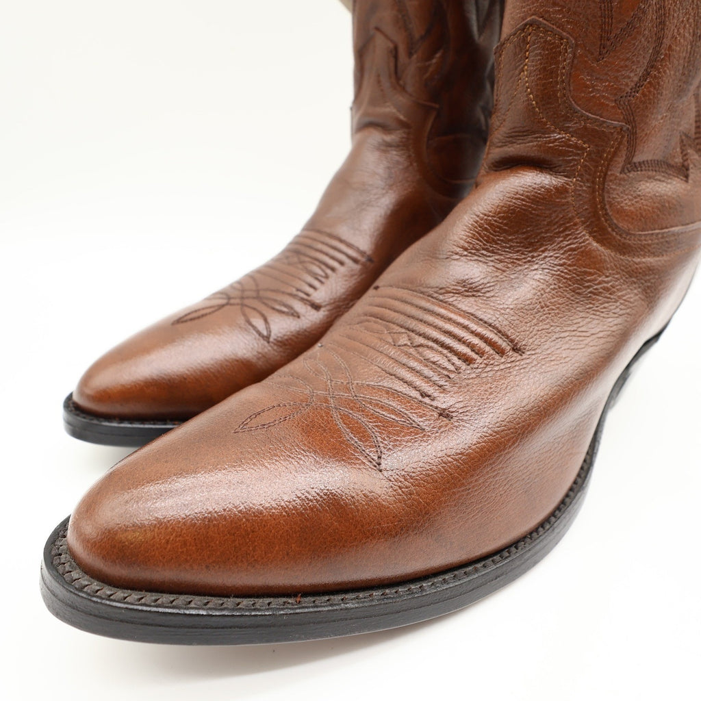 Justin Vintage 1450 Western Cowboy Boots Mens 9 D Tan Brown Leather NIB NWT