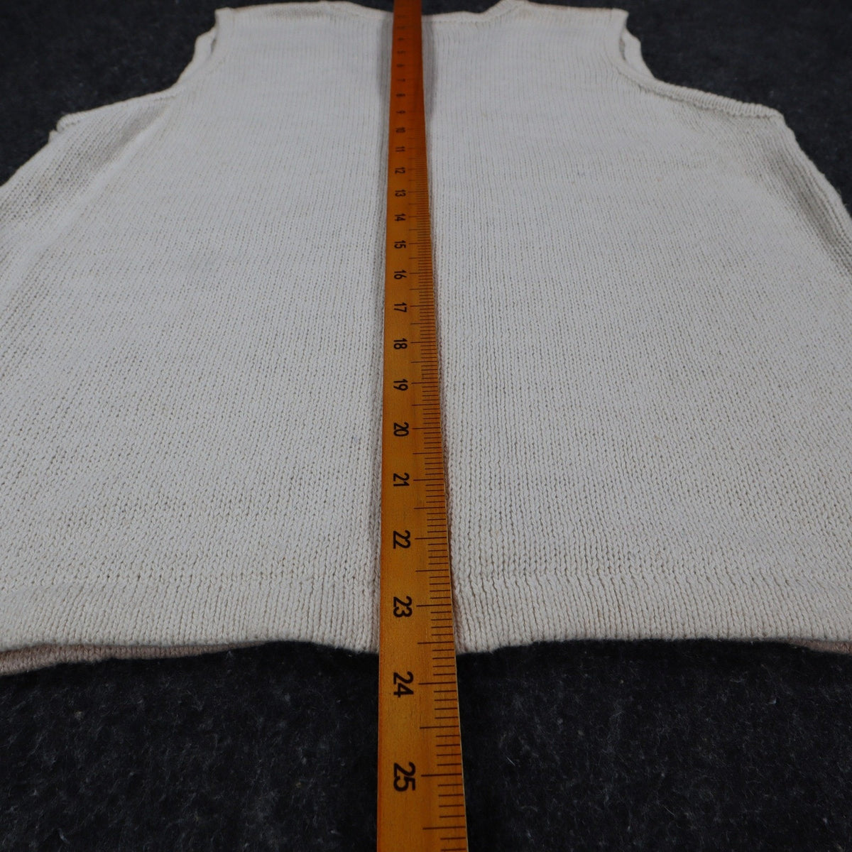 Beldoch Popper Sweater Vest Womens Small Vintage 90s Natural Multi Cotton Ramie