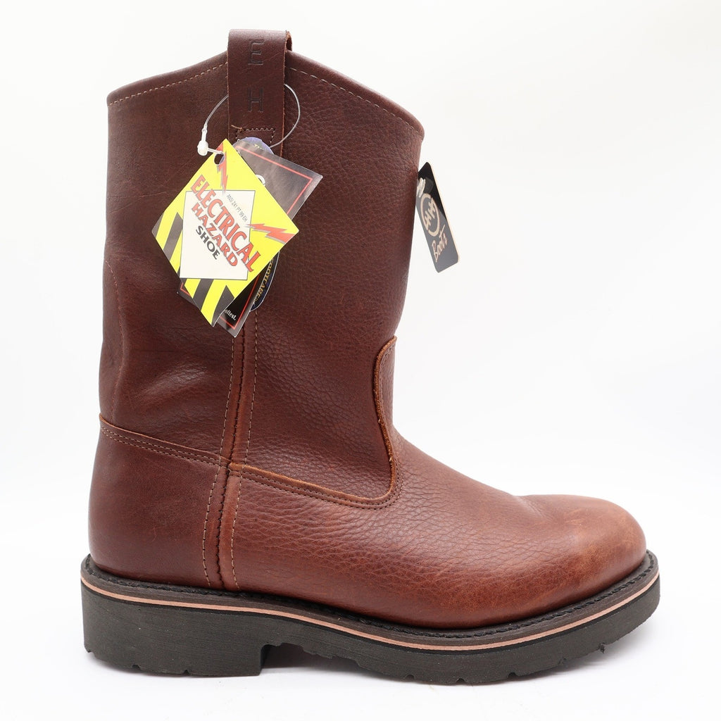 Double-H Vintage 90s Work Boots Mens 8.5 D Leather Ranchwell USA NWT Box