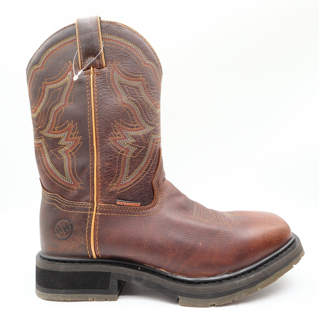 Double-H Modern ICE Work Boots Mens 9 D Brown Leather Square Toe Waterproof NWT - take2supply