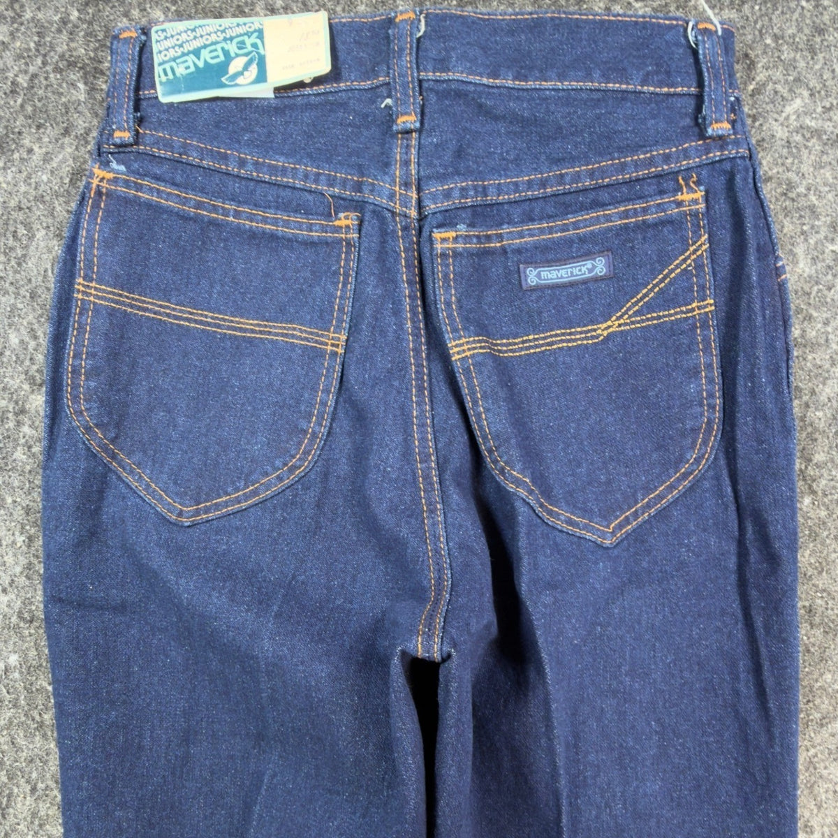 Maverick 70s Vintage High Rise Flare Jeans Juniors 9 Blue Cotton NWT Deadstock