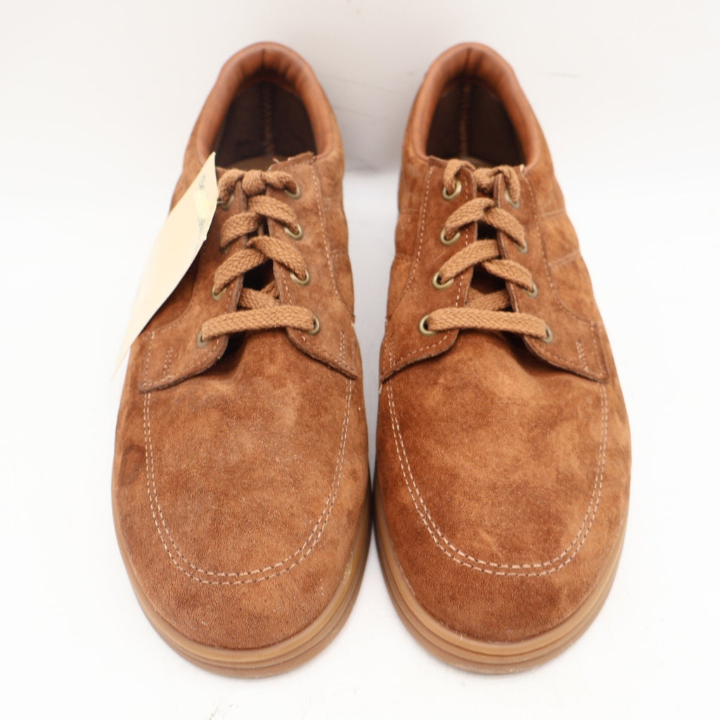 Vintage 90s Hush Puppies Cosmo Chestnut Suede Oxfords Men's 8M USA Deadstock