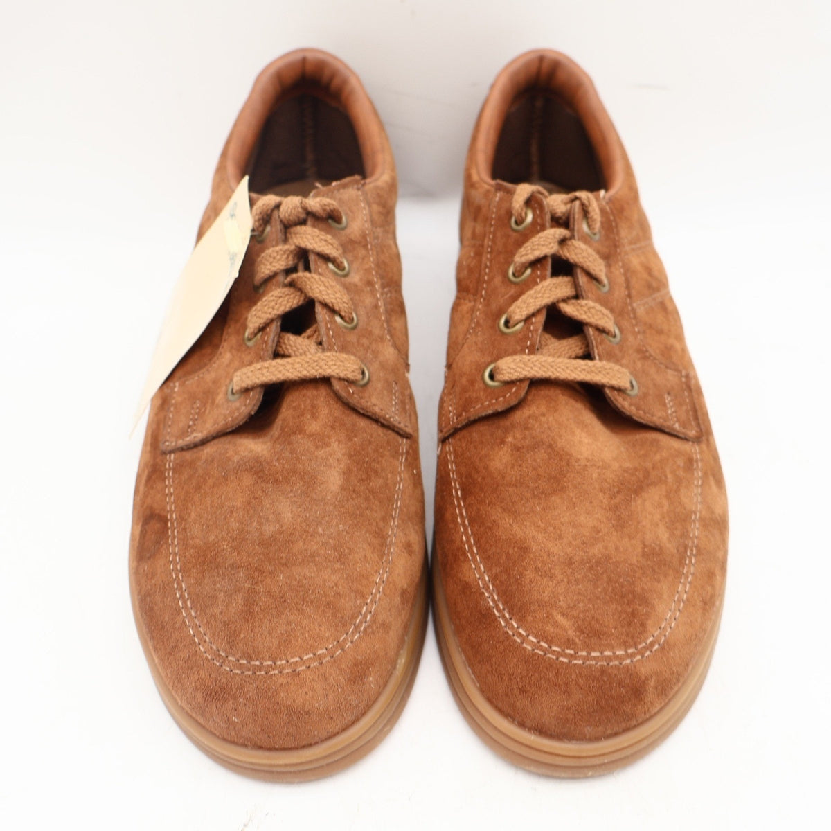 Vintage 90s Hush Puppies Cosmo Chestnut Suede Oxfords Men's 8M USA Deadstock