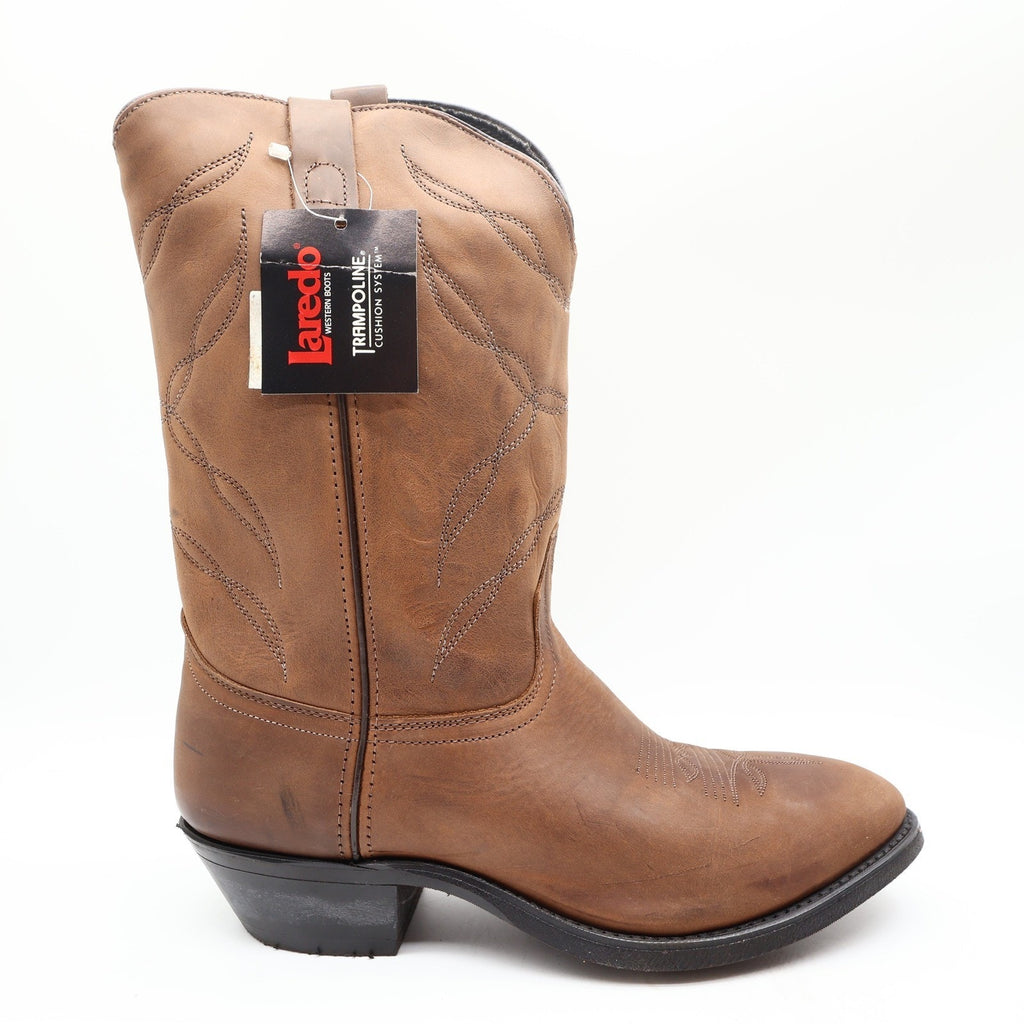 Laredo 28-1805 Tan Leather Western Cowboy Boots Men's 11 EE Wide USA Made NWT
