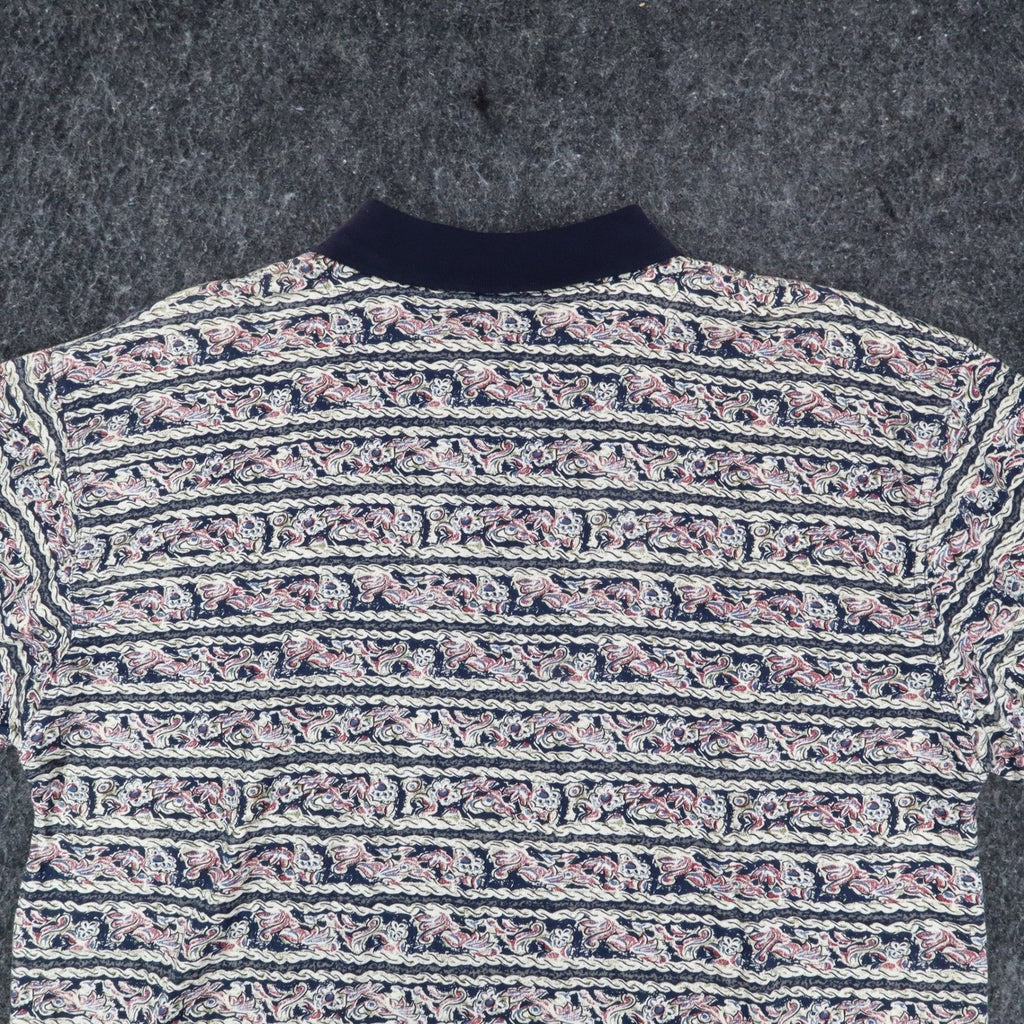 WinnerMate Polo Shirt Mens Medium Vintage 90s Paisley Abstract Print Cotton NWT