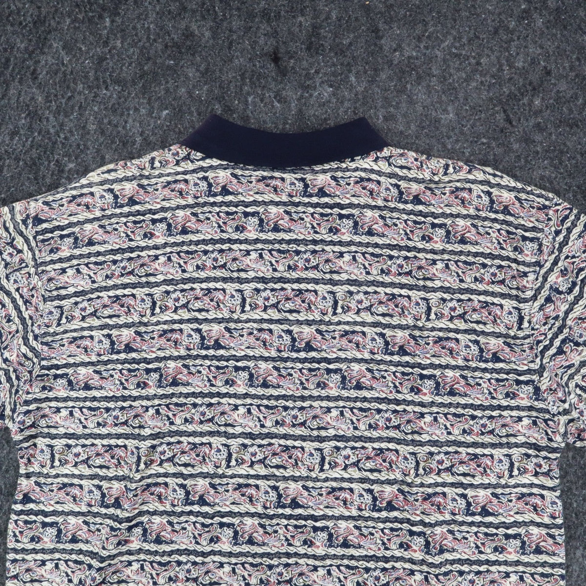 WinnerMate Polo Shirt Mens Medium Vintage 90s Paisley Abstract Print Cotton NWT
