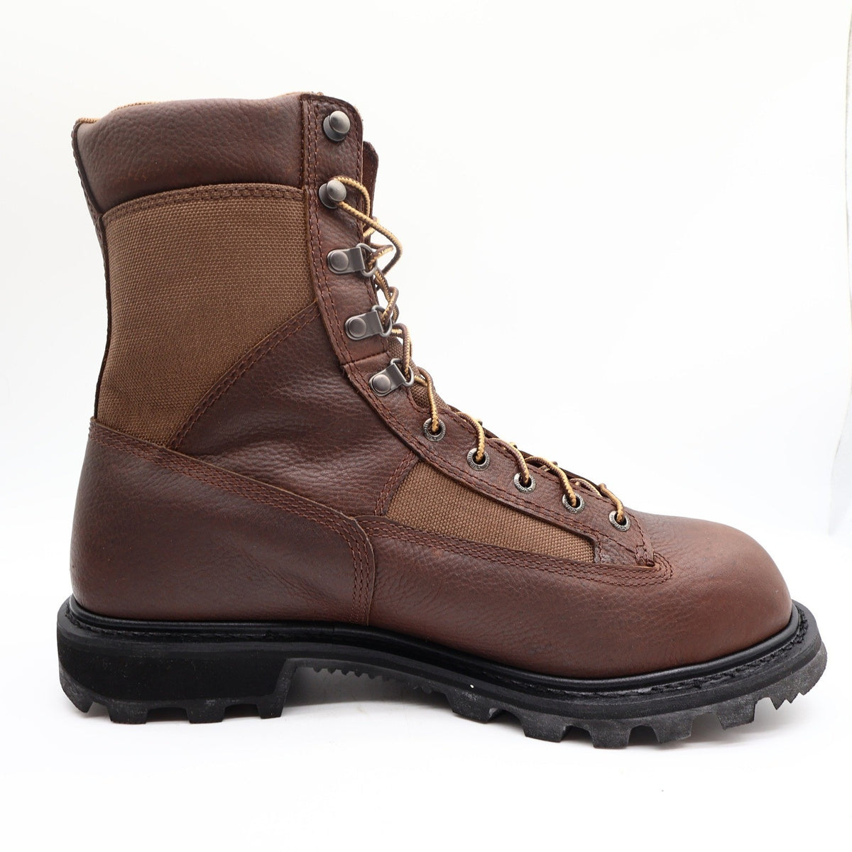 Carhartt Work Boots Mens 12 M Brown Leather Waterproof 8" Logger CML8150 NIB