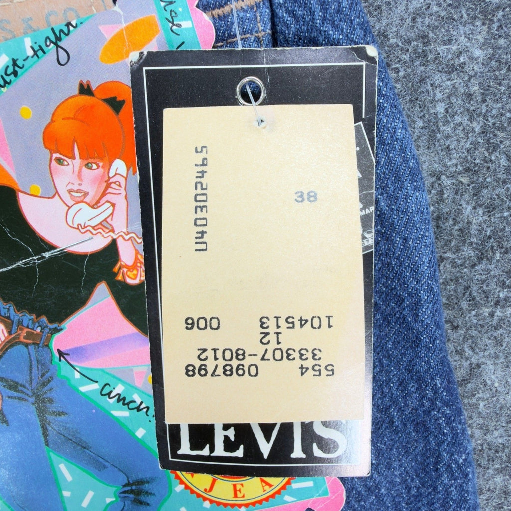 Levi Vintage 914 Short Girls 12 Blue Cotton NWT Made in USA Paperbag Waist C676 - take2supply