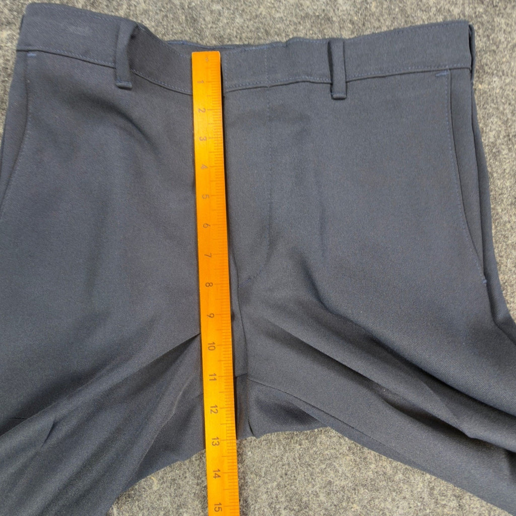 Vintage 70s Pants Mens 32x32 Gray Dacron Polyester Deadstock Trousers 527-1000